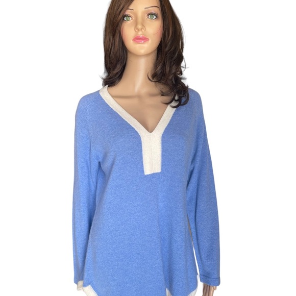 Claudia Michole Cashmere Classic V-Neck Pullover LG - Picture 2 of 12